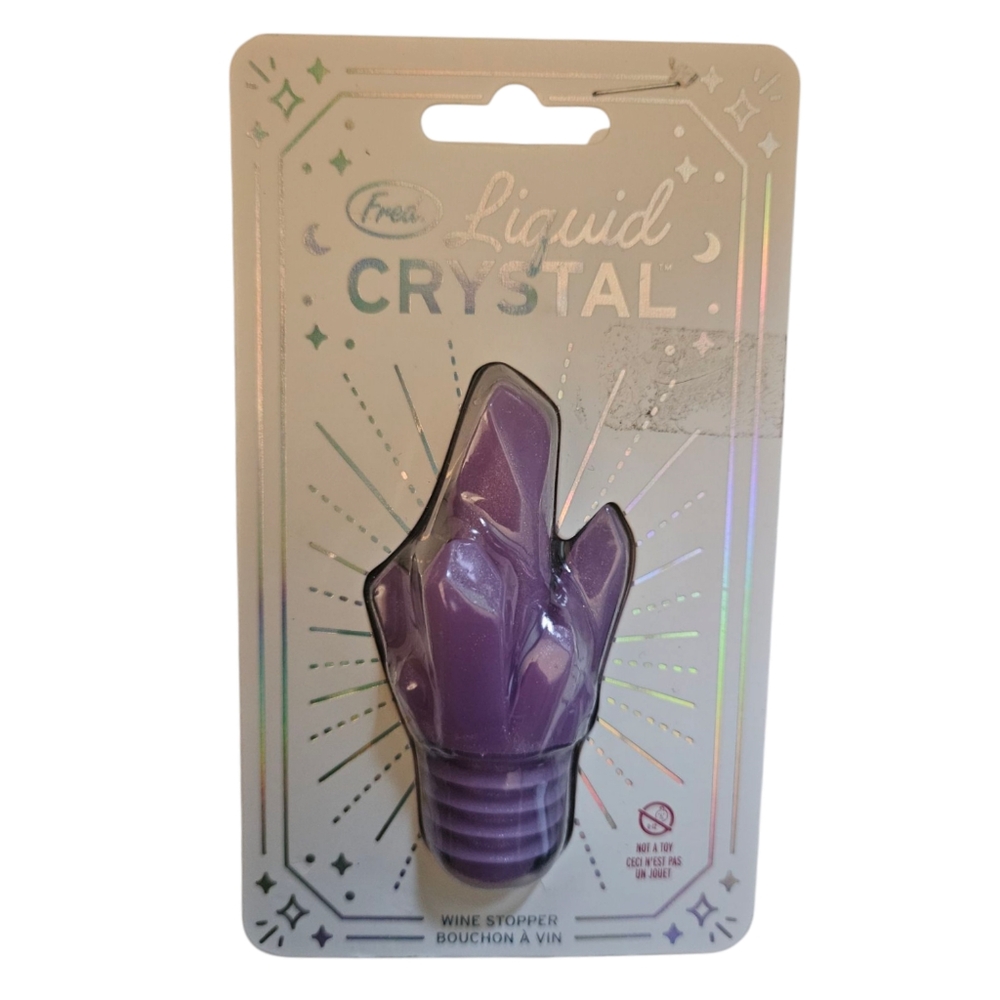 Fred Liquid Crystal Wine Bottle Stopper Purple